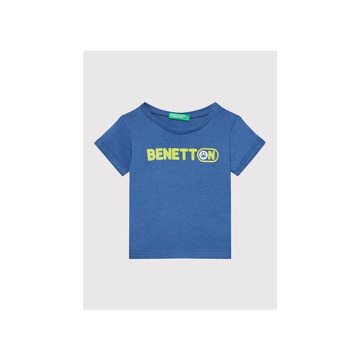 United Colors Of Benetton T-Shirt 3I1XG102N Niebieski Regular Fit ze sklepu MODIVO w kategorii Koszulki niemowlęce - zdjęcie 168611970
