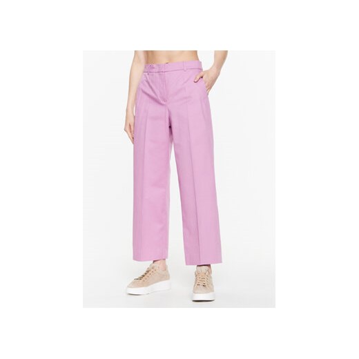 Weekend Max Mara Spodnie materiałowe Zircone 2351310331 Różowy Relaxed Fit ze sklepu MODIVO w kategorii Spodnie damskie - zdjęcie 168612503