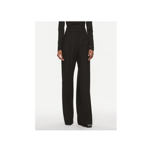 Hugo Spodnie materiałowe Himia 50508606 Czarny Regular Fit ze sklepu MODIVO w kategorii Spodnie damskie - zdjęcie 168613263