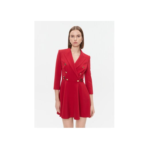 Elisabetta Franchi Sukienka koktajlowa AB-385-36E2-V580 Czerwony Regular Fit ze sklepu MODIVO w kategorii Sukienki - zdjęcie 168613453