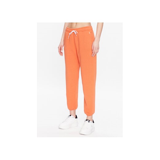 Polo Ralph Lauren Spodnie dresowe 211891560005 Pomarańczowy Regular Fit ze sklepu MODIVO w kategorii Spodnie damskie - zdjęcie 168613463