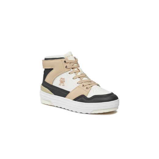 Tommy Hilfiger Sneakersy Th Basket Sneaker Hi FW0FW07757 Beżowy Tommy Hilfiger 37 MODIVO