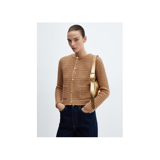 Mango Kardigan Cuna 57079604 Beżowy Regular Fit Mango M okazja MODIVO