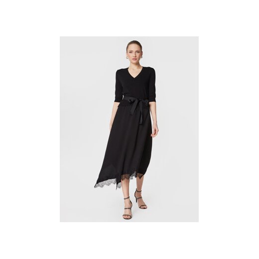 TWINSET Sukienka dzianinowa 231TP3251 Czarny Regular Fit ze sklepu MODIVO w kategorii Sukienki - zdjęcie 168614124