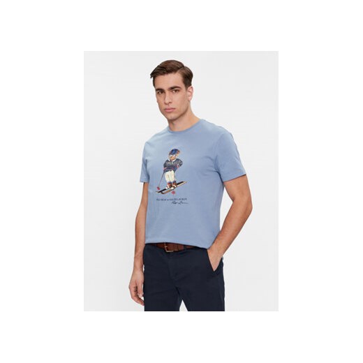 Polo Ralph Lauren T-Shirt 710853310027 Niebieski Slim Fit ze sklepu MODIVO w kategorii T-shirty męskie - zdjęcie 168614174