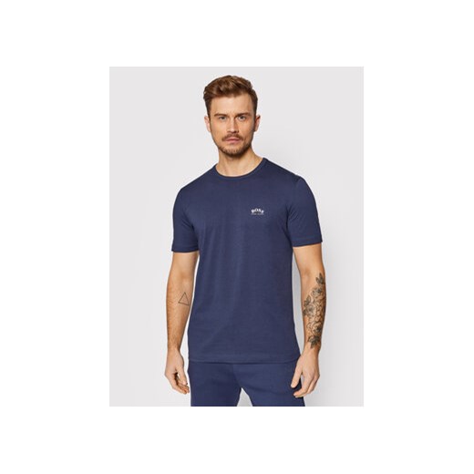 Boss T-Shirt Tee Curved 50412363 Granatowy Regular Fit ze sklepu MODIVO w kategorii T-shirty męskie - zdjęcie 168614402