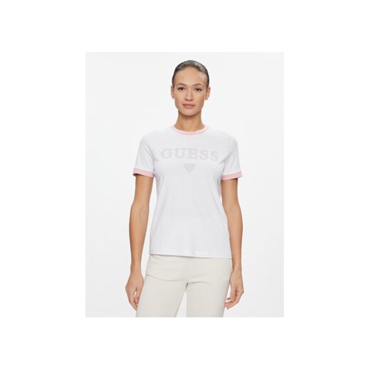 Guess T-Shirt Caryl V4RI04 K8FQ4 Biały Regular Fit ze sklepu MODIVO w kategorii Bluzki damskie - zdjęcie 168614660