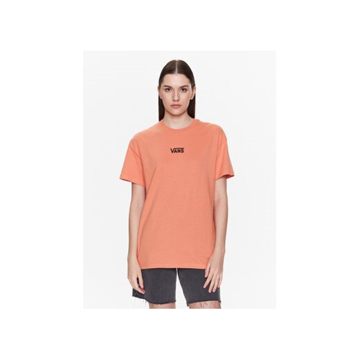 Vans T-Shirt Flying VN0A7YUT Pomarańczowy Oversize ze sklepu MODIVO w kategorii Bluzki damskie - zdjęcie 168614732