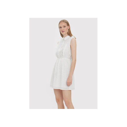 Vero Moda Sukienka letnia Sally 10272001 Biały Regular Fit ze sklepu MODIVO w kategorii Sukienki - zdjęcie 168615300