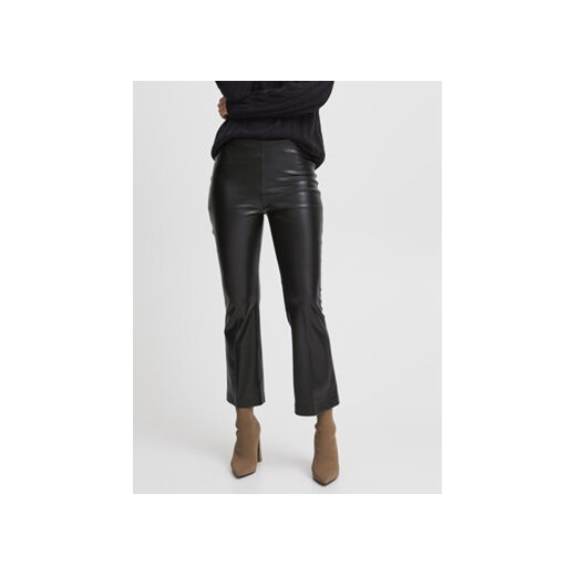 b.young Spodnie z imitacji skóry 20812418 Czarny Regular Fit ze sklepu MODIVO w kategorii Spodnie damskie - zdjęcie 168615602