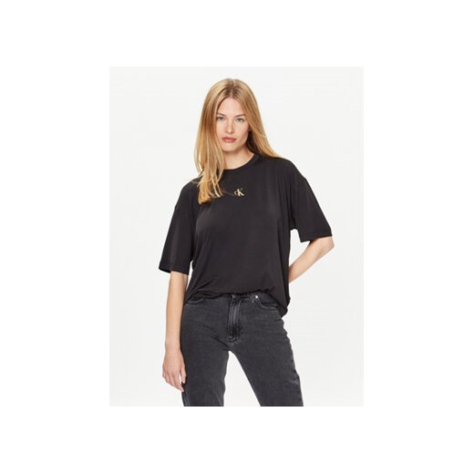 Calvin Klein Jeans T-Shirt J20J221733 Czarny Relaxed Fit ze sklepu MODIVO w kategorii Bluzki damskie - zdjęcie 168615981
