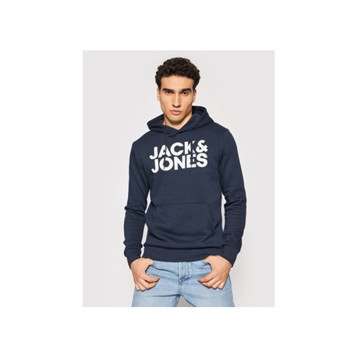 Jack&Jones Bluza Corp 12152840 Granatowy Blazer Fit ze sklepu MODIVO w kategorii Bluzy męskie - zdjęcie 168616211