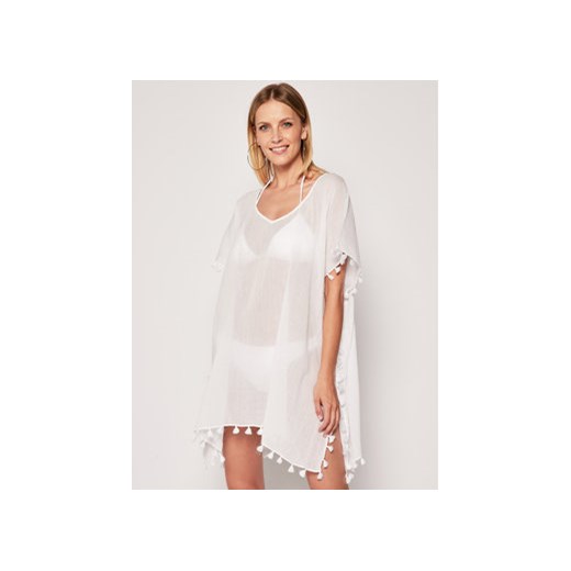 Seafolly Sukienka plażowa Amnesia 52162 Biały Regular Fit ze sklepu MODIVO w kategorii Odzież plażowa - zdjęcie 168616282