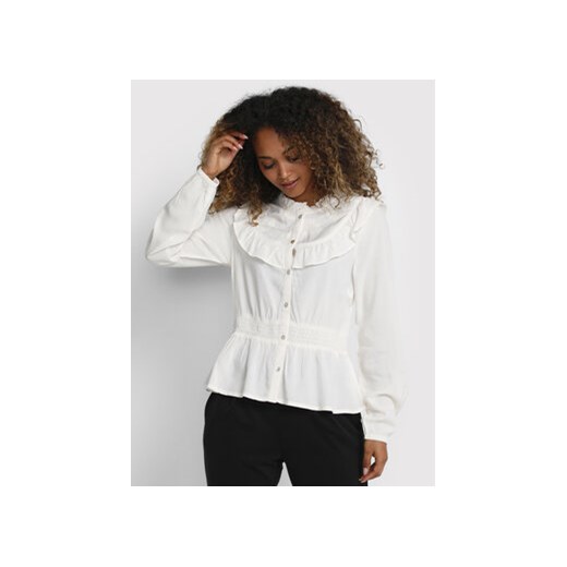 Cream Bluzka Linta 10610669 Beżowy Slim Fit ze sklepu MODIVO w kategorii Koszule damskie - zdjęcie 168616463