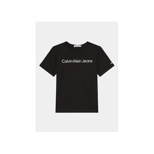 Calvin Klein Jeans T-Shirt IU0IU00599 D Czarny Regular Fit ze sklepu MODIVO w kategorii T-shirty chłopięce - zdjęcie 168616784