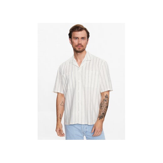 Sisley Koszula 5H4MSQ02B Écru Regular Fit ze sklepu MODIVO w kategorii Koszule męskie - zdjęcie 168616843