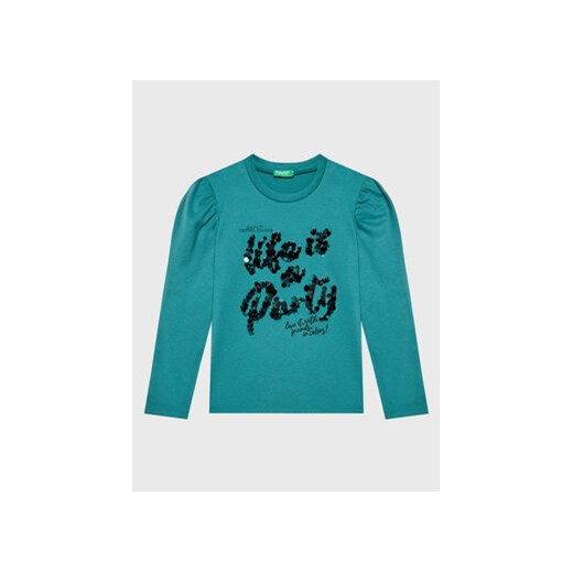United Colors Of Benetton Bluzka 3YN4C108T Zielony Regular Fit United Colors Of Benetton 170 okazja MODIVO