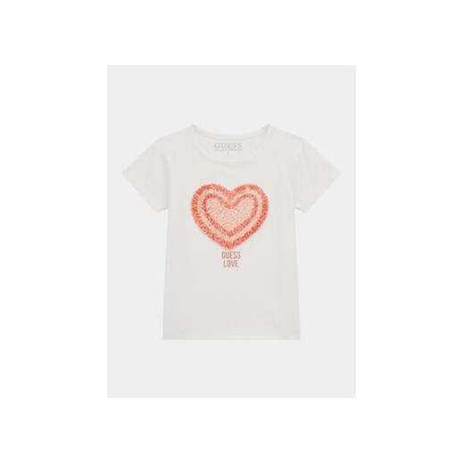 Guess T-Shirt K4RI18 K6YW4 Biały Regular Fit ze sklepu MODIVO w kategorii Koszulki niemowlęce - zdjęcie 168616931