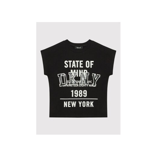 DKNY T-Shirt D35S01 M Czarny Relaxed Fit ze sklepu MODIVO w kategorii Bluzki dziewczęce - zdjęcie 168617402