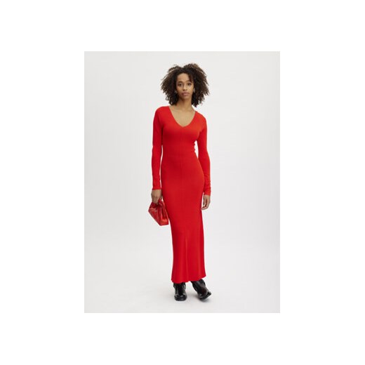 Gestuz Sukienka dzianinowa 10908347 Czerwony Slim Fit ze sklepu MODIVO w kategorii Sukienki - zdjęcie 168617574
