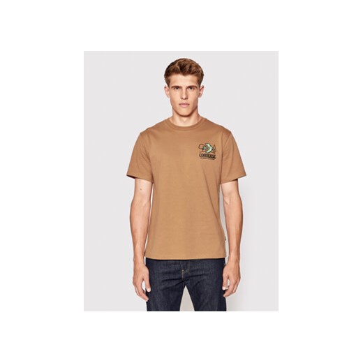 Converse T-Shirt 10023269-A04 Brązowy Standard Fit ze sklepu MODIVO w kategorii T-shirty męskie - zdjęcie 168617641