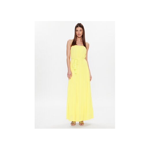 TWINSET Sukienka letnia 231LM2RDD Żółty Regular Fit ze sklepu MODIVO w kategorii Sukienki - zdjęcie 168617904