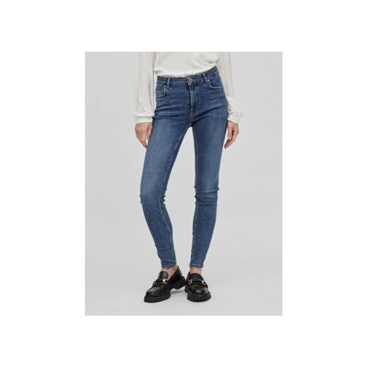 Vila Jeansy Sarah 14082132 Granatowy Skinny Fit ze sklepu MODIVO w kategorii Jeansy damskie - zdjęcie 168618112