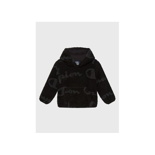 Champion Bluza Script Logo Teddy 306206 Czarny Regular Fit ze sklepu MODIVO w kategorii Bluzy chłopięce - zdjęcie 168618620