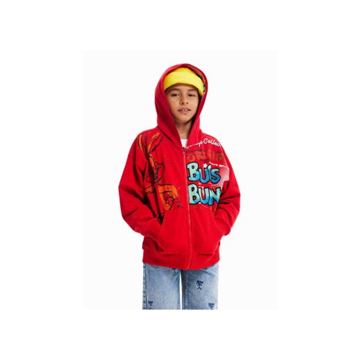 Desigual Bluza 23SBSK05 Czerwony Regular Fit ze sklepu MODIVO w kategorii Bluzy chłopięce - zdjęcie 168618714