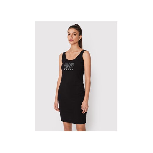 DKNY Sport Sukienka letnia DP2D4646 Czarny Slim Fit ze sklepu MODIVO w kategorii Sukienki - zdjęcie 168618754