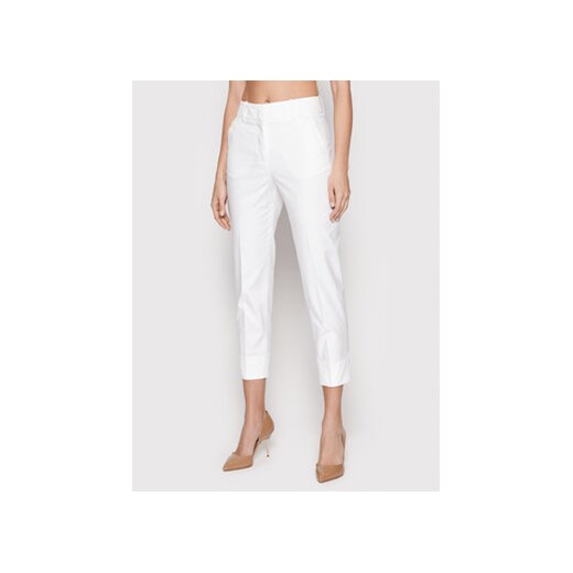 Cappellini Chinosy M04939 01950 Biały Regular Fit ze sklepu MODIVO w kategorii Spodnie damskie - zdjęcie 168618834