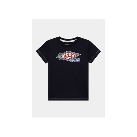 Guess T-Shirt N4RI11 K8HM4 Granatowy Regular Fit ze sklepu MODIVO w kategorii T-shirty chłopięce - zdjęcie 168619390