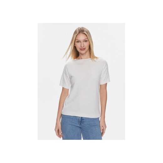 United Colors Of Benetton T-Shirt 103CD102M Biały Regular Fit ze sklepu MODIVO w kategorii Bluzki damskie - zdjęcie 168619534