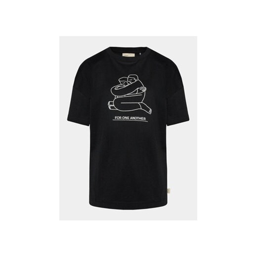 Outhorn T-Shirt OTHAW23TTSHF0844 Czarny Regular Fit ze sklepu MODIVO w kategorii Bluzki damskie - zdjęcie 168619914