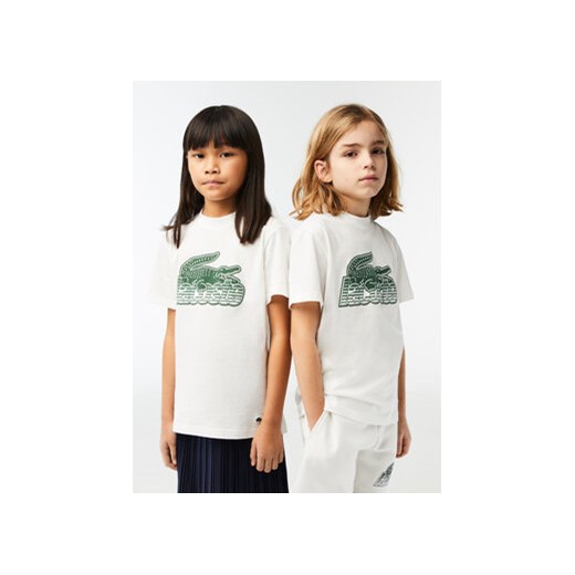 Lacoste T-Shirt TJ5328 Écru Regular Fit Lacoste 8Y promocyjna cena MODIVO