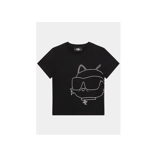 Karl Lagerfeld Kids T-Shirt Z15436 M Czarny Regular Fit 4Y promocyjna cena MODIVO