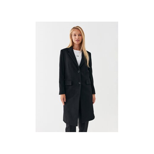 Boss Płaszcz wełniany Catara 50501019 Czarny Slim Fit ze sklepu MODIVO w kategorii Płaszcze damskie - zdjęcie 168621004