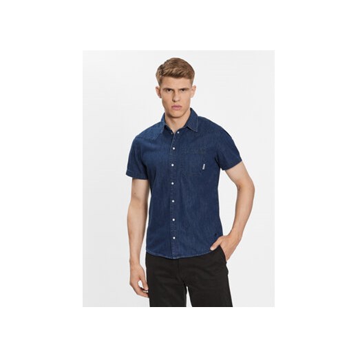 Blend Koszula jeansowa 20715457 Granatowy Regular Fit ze sklepu MODIVO w kategorii Koszule męskie - zdjęcie 168621224