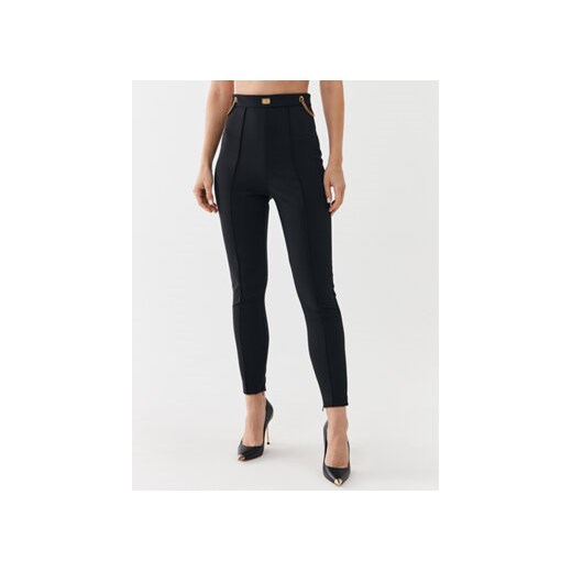 Elisabetta Franchi Spodnie materiałowe PA-020-36E2-V390 Czarny Slim Fit ze sklepu MODIVO w kategorii Spodnie damskie - zdjęcie 168621541