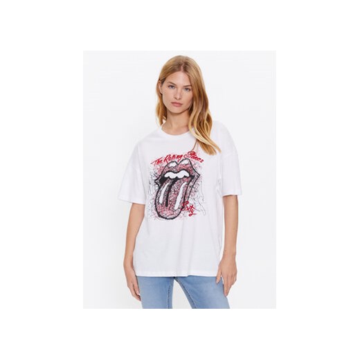 Noisy May T-Shirt Ida 27021529 Biały Loose Fit ze sklepu MODIVO w kategorii Bluzki damskie - zdjęcie 168621860