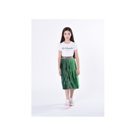 Karl Lagerfeld Kids T-Shirt Z15435 D Biały Regular Fit 16Y okazja MODIVO