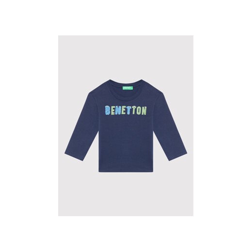 United Colors Of Benetton Bluzka 3ATNC15F2 Granatowy Regular Fit ze sklepu MODIVO w kategorii T-shirty chłopięce - zdjęcie 168622423