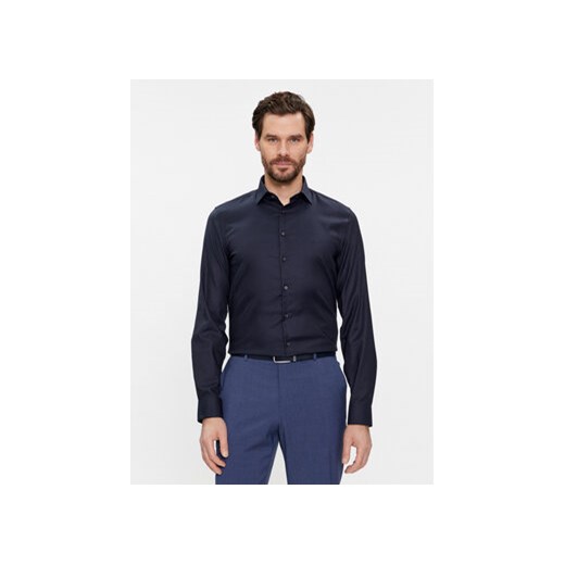 Calvin Klein Koszula K10K112100 Granatowy Slim Fit ze sklepu MODIVO w kategorii Koszule męskie - zdjęcie 168622774