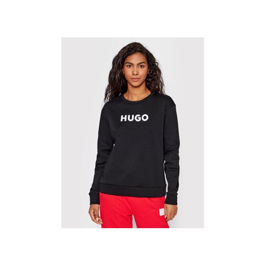 Hugo Bluza 50470571 Czarny Regular Fit ze sklepu MODIVO w kategorii Bluzy damskie - zdjęcie 168623674
