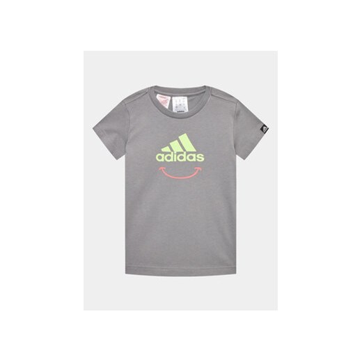 adidas T-Shirt HR8141 Szary ze sklepu MODIVO w kategorii T-shirty chłopięce - zdjęcie 168623841