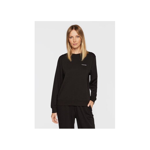 Calvin Klein Underwear Koszulka piżamowa 000QS6870E Czarny Regular Fit ze sklepu MODIVO w kategorii Piżamy damskie - zdjęcie 168623954