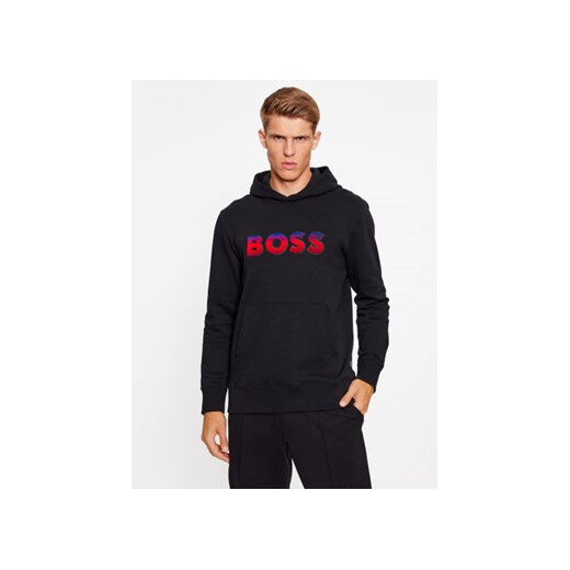 Boss Bluza Seeger 99 50499560 Czarny Regular Fit ze sklepu MODIVO w kategorii Bluzy męskie - zdjęcie 168624232