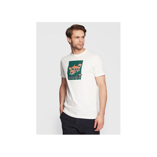 United Colors Of Benetton T-Shirt 3F93U103T Biały Regular Fit ze sklepu MODIVO w kategorii T-shirty męskie - zdjęcie 168624351