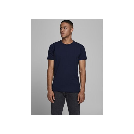 Jack&Jones T-Shirt Basic 12058529 Granatowy Stretch Fit ze sklepu MODIVO w kategorii T-shirty męskie - zdjęcie 168624741