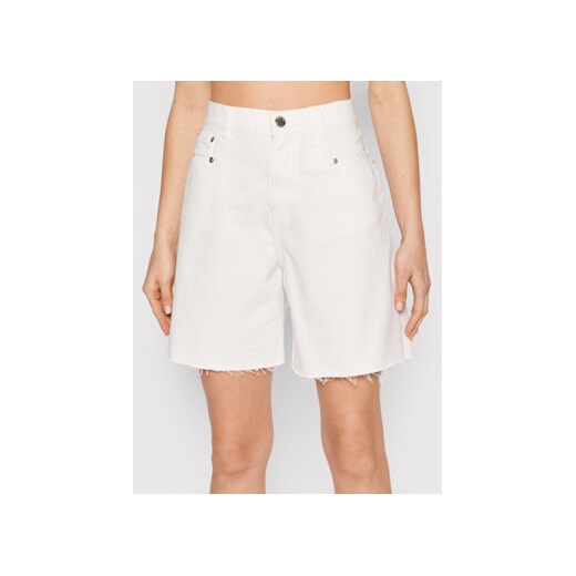 TWINSET Szorty jeansowe 221TT2390 Biały Regular Fit ze sklepu MODIVO w kategorii Szorty - zdjęcie 168625143